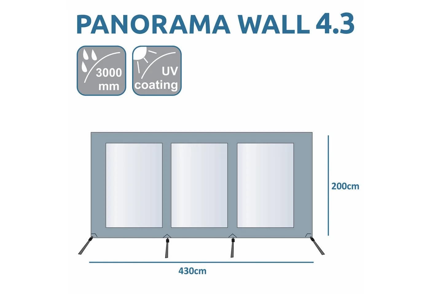 yourGEAR Panorama Wall 4,3 x 2 m Vorderwand