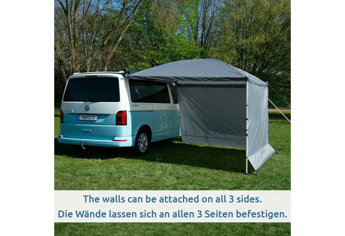 yourGEAR Sonnensegel Parasol Sonnendach Bulli Multivan Wohnmobil 2 Seitenwände - Bild 5