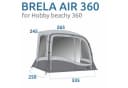 yourGEAR Brela Air 360 Aufblasbares Wohnwagenvorzelt Grau Bild 1