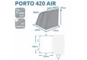 yourGEAR Porto 420 Air aufblasbares Sonnenvordach Wohnwagenvorzelt Bild 1