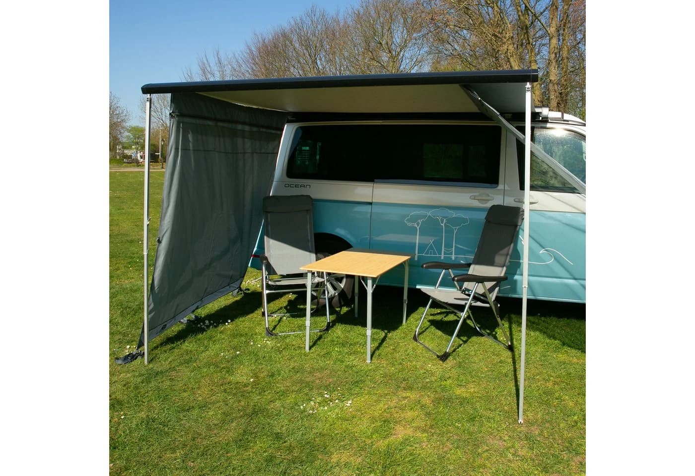 yourGEAR Portofino L Bambus Campingtisch 4 Plätze klappbar - Bild 3
