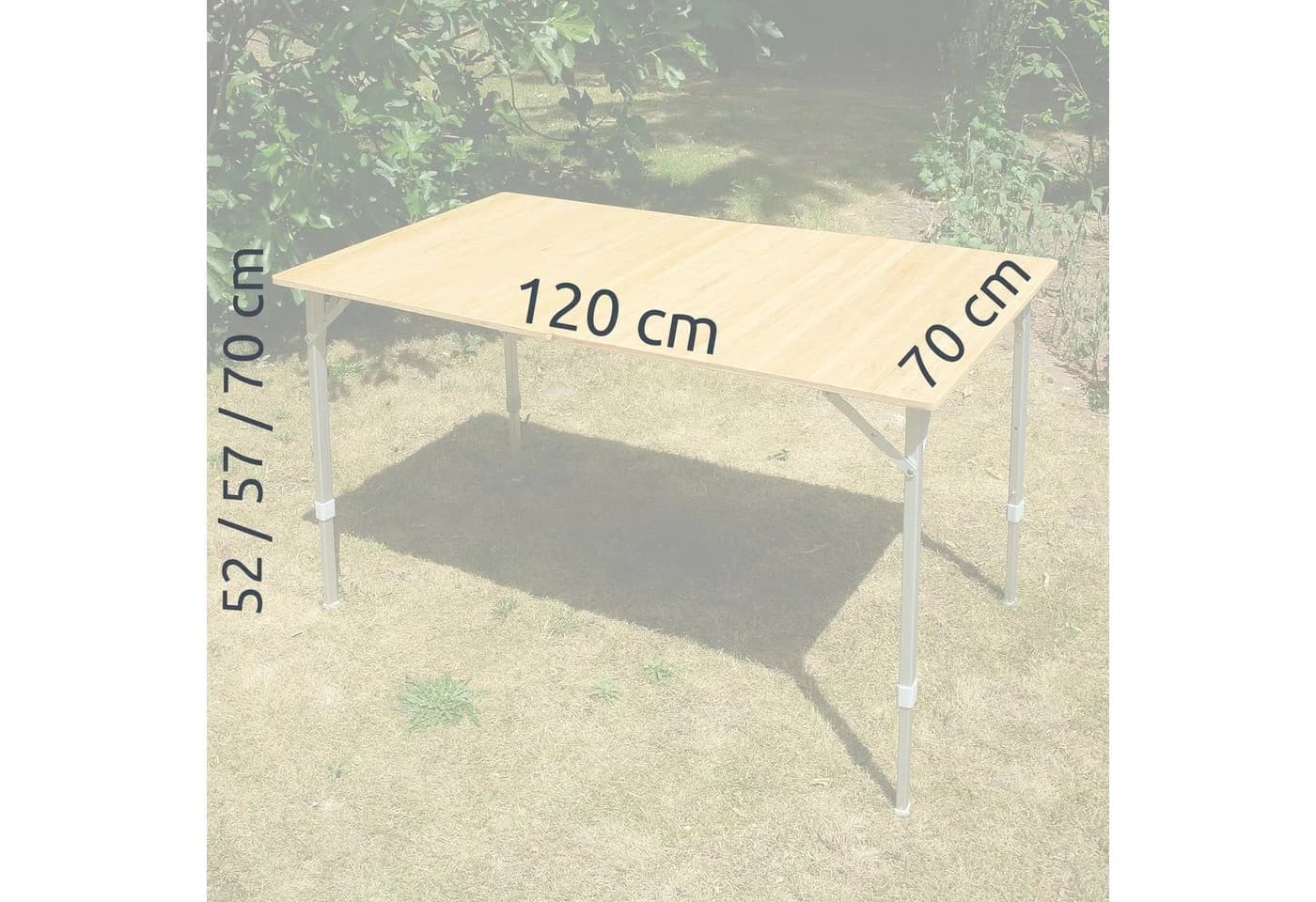 yourGEAR Campingtisch Portofino XL Bambus 6 Personen