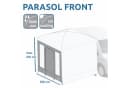 yourGEAR Vorderwand Parasol Sonnendach Grau UV 50+ Bild 1