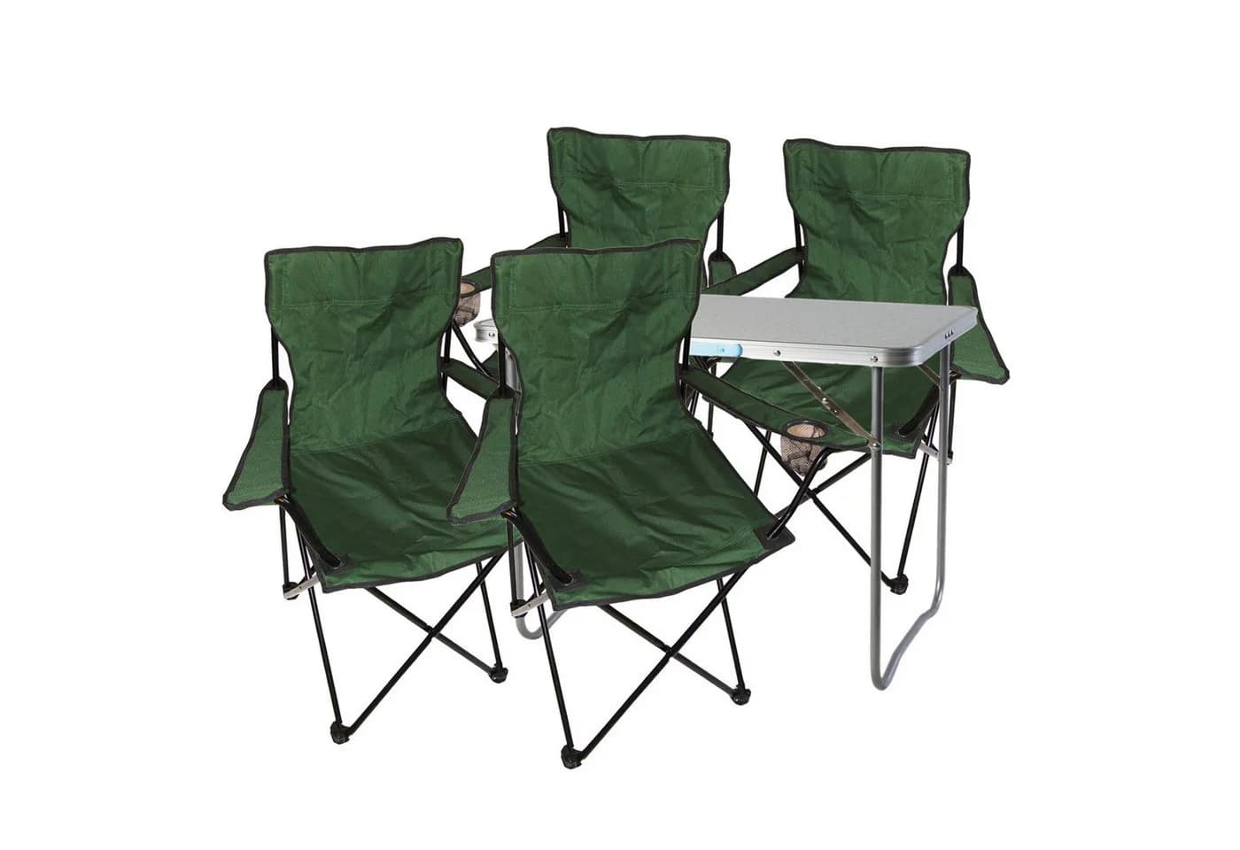 Mojawo Campingmöbel Set 5-tlg. Grün mit Tisch und 4 Stühlen - Bild 2