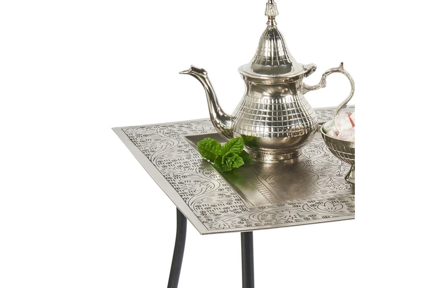 Marrakesch Orient & Mediterran Interior Beistelltisch Garten Klapptisch Metall - Bild 4