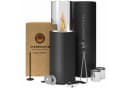 Monster24 Bio-Ethanol Standkamin Schwarz Anthrazit Indoor Outdoor Bild 2