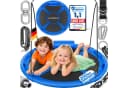 ELONEO Nestschaukel Outdoor Indoor Blau 90cm mit Kissen Bild 3