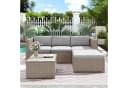 Flieks Gartenlounge-Set 2-tlg. Polyrattan Khaki Bild 1