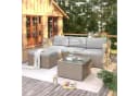 Flieks Gartenlounge-Set 2-tlg. Polyrattan Khaki Bild 3