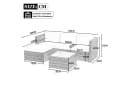 Merax Gartenlounge-Set 5-teilig Polyrattan mit Kissen und Glasplatte Bild 5