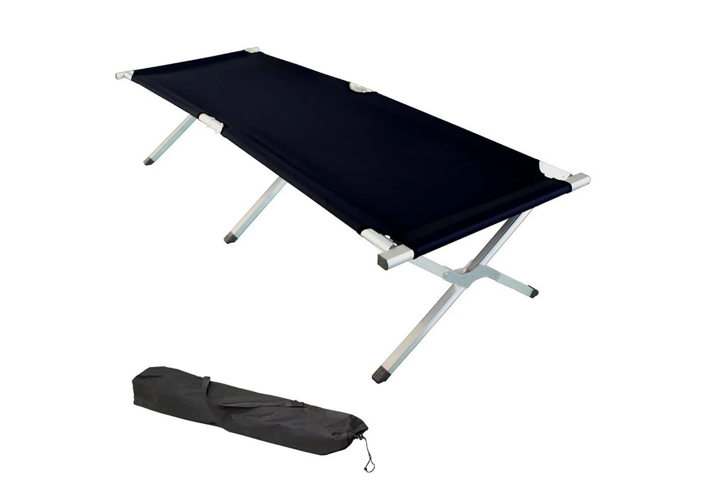 Grafner Feldbett Klappbar Campingbett Schwarz mit Tragetasche - Bild 2