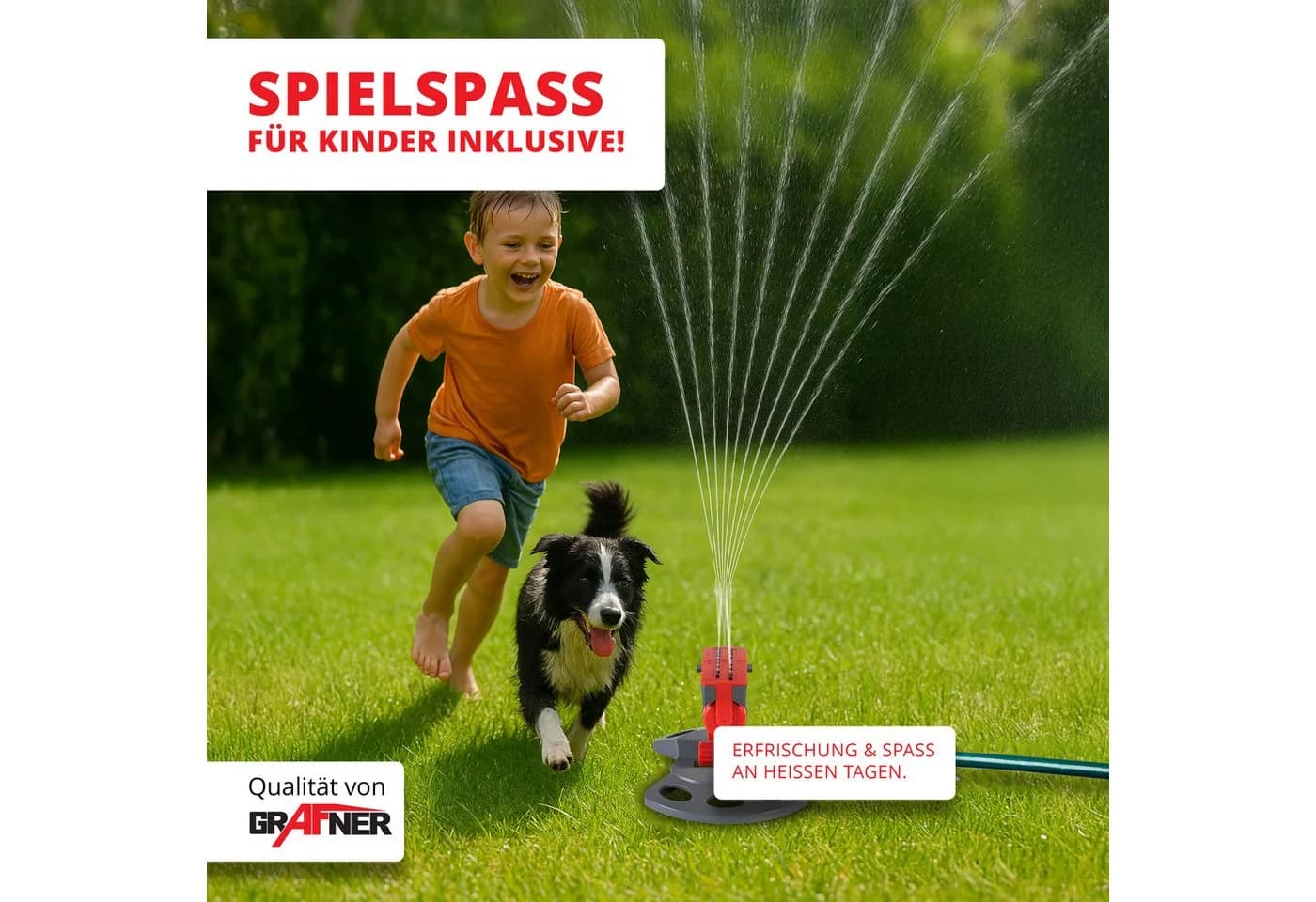 Grafner Rasensprenger Viereckregner mit einstellbarer Reichweite bis 180 m² - Bild 5
