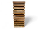 FaHome Blumenkasten Teakholz Modern mit Holzlatten Bild 1