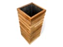 FaHome Blumenkasten Teakholz Modern mit Holzlatten Bild 4