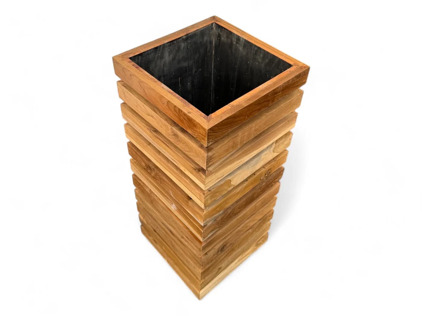 FaHome Blumenkasten Teakholz Modern mit Holzlatten - Bild 4