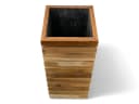 FaHome Blumenkasten Teakholz Modern mit Holzlatten Bild 5