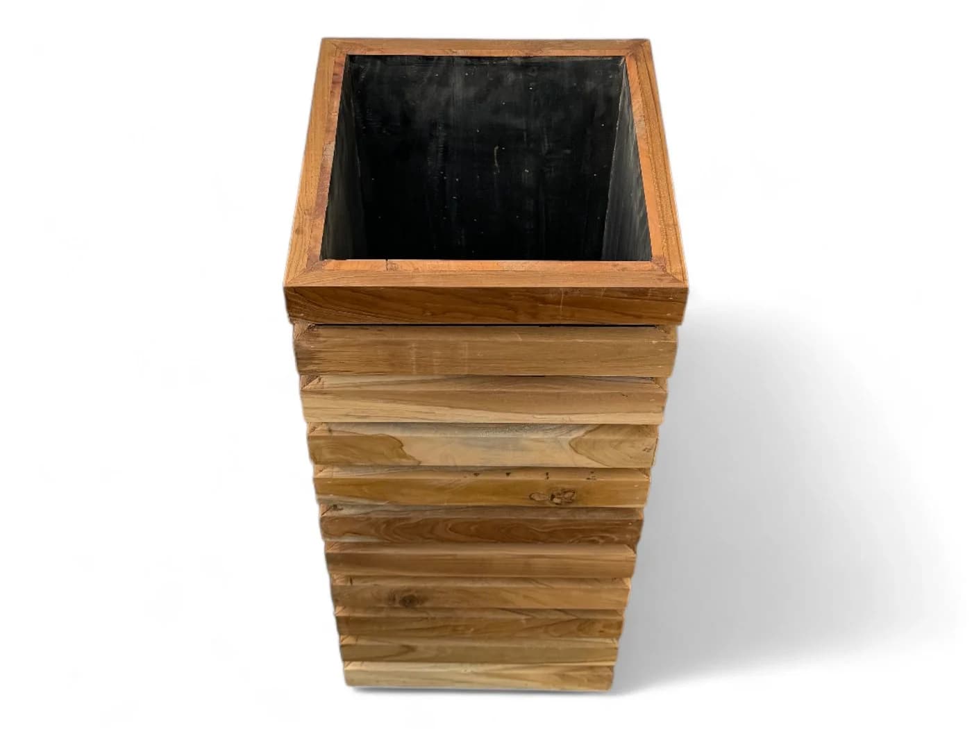 FaHome Blumenkasten Teakholz Modern mit Holzlatten - Bild 5