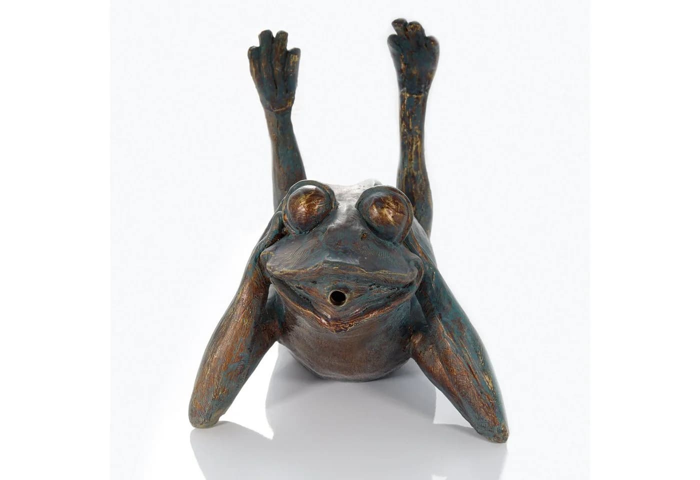 esotec Wasserspeier Frosch Liegend Grün Polyresin - Bild 5