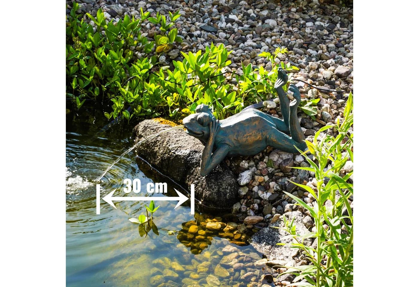 esotec Wasserspeier Solar Komplettset Frosch liegend - Bild 3