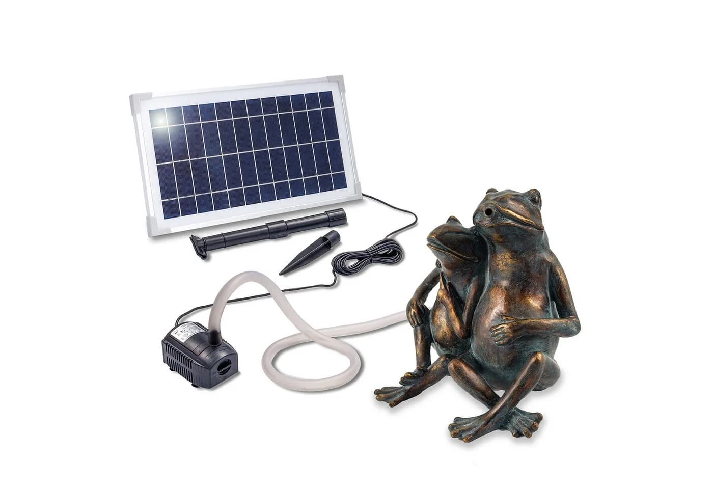 esotec Wasserspeier Solar Komplettset Froschpaar