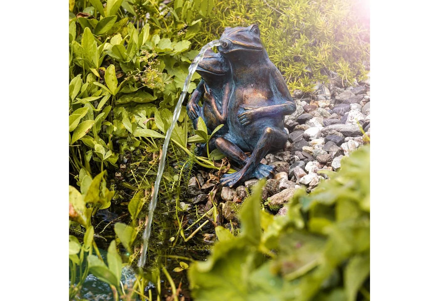 esotec Wasserspeier Solar Komplettset Froschpaar - Bild 2