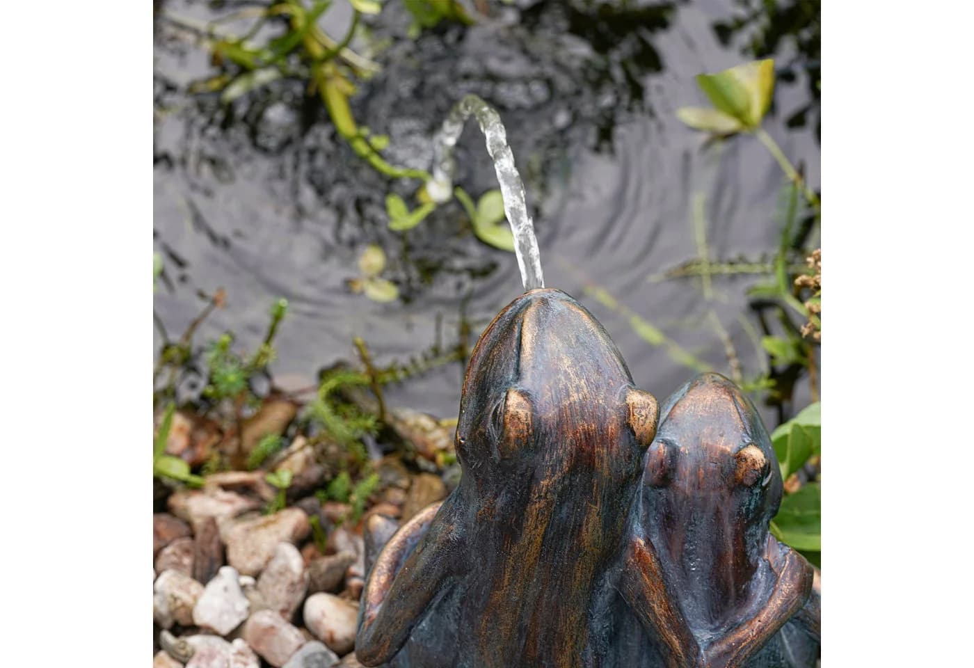 esotec Wasserspeier Solar Komplettset Froschpaar - Bild 5
