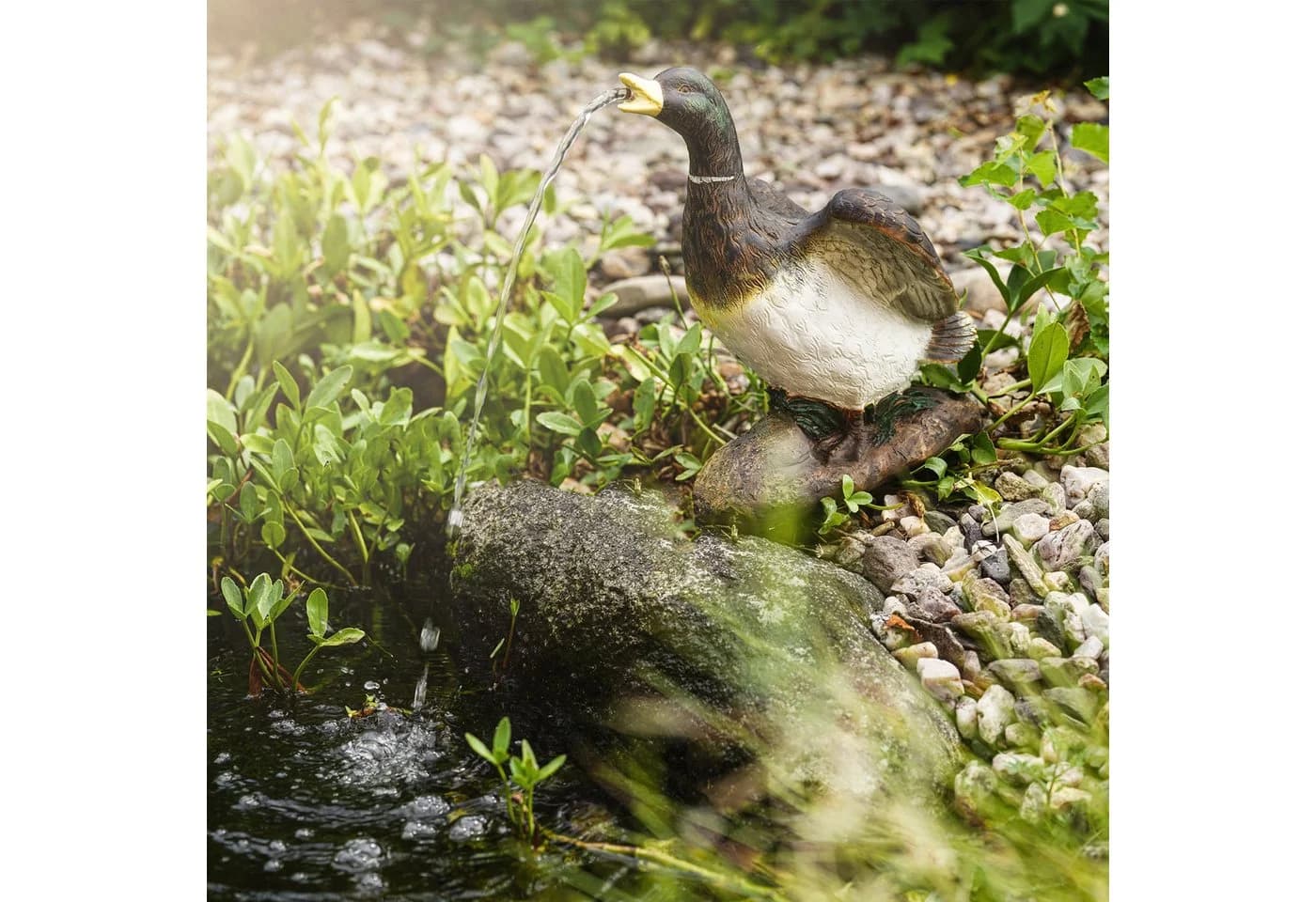 esotec Wasserspeier Ente Solar Komplettset mit Pumpe - Bild 2
