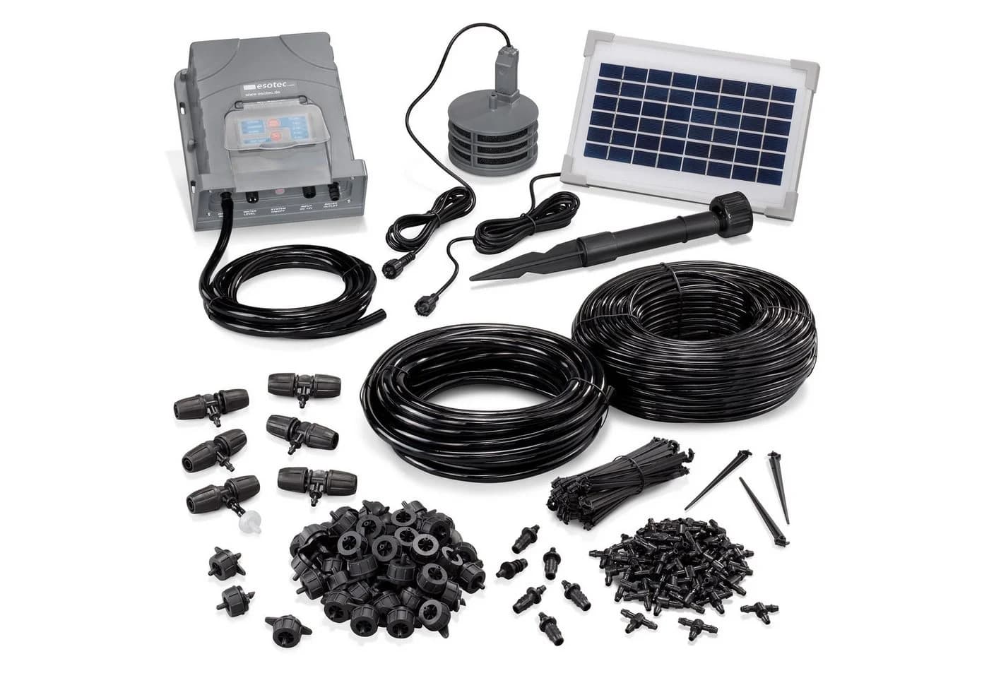 esotec Bewässerungssystem Solar Bewässerungsset WaterDrops Professional mit 50 Tropfern - Bild 2