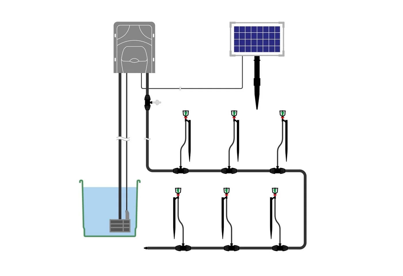 esotec Solar Bewässerungsset WaterSprinkle Professional mit 6 Sprinklern - Bild 3