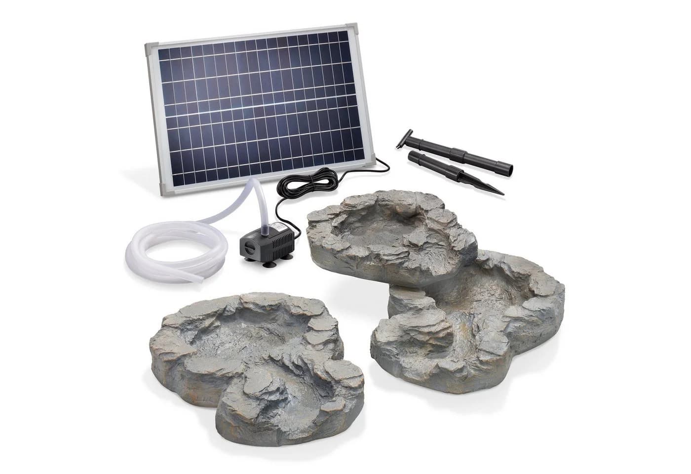 esotec Bachlaufschalenset 3-teilig mit Solarpumpe und Solarmodul - Bild 2