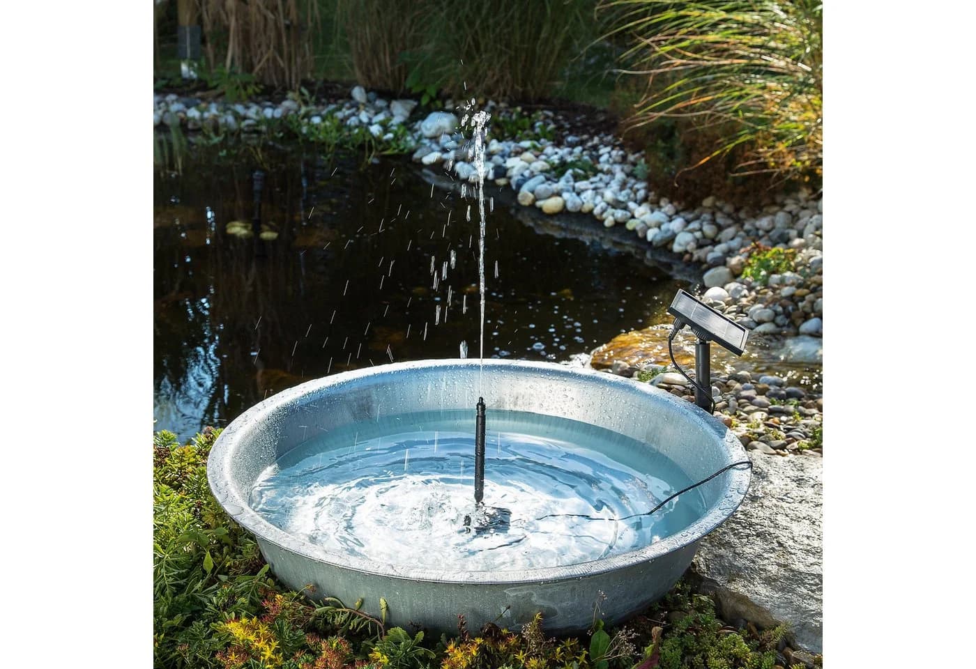 Esotec Solarpumpe Solar Teichpumpe 1,5/140 Solarmodul Sprinklersatz 140l/h - Bild 5