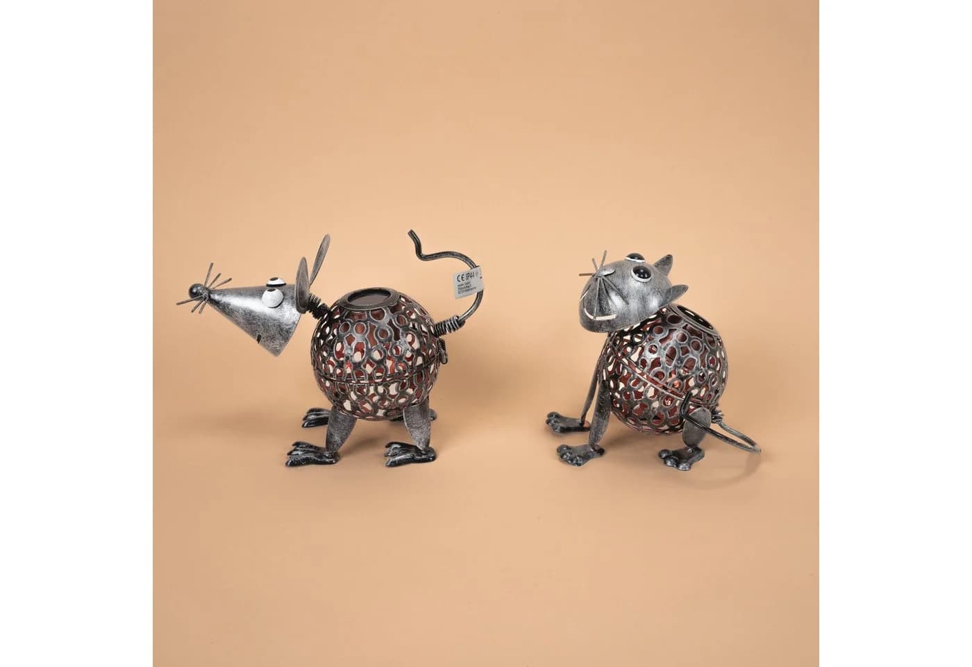 esotec Solar-Dekoleuchten Katze & Maus Metall silber - Bild 4