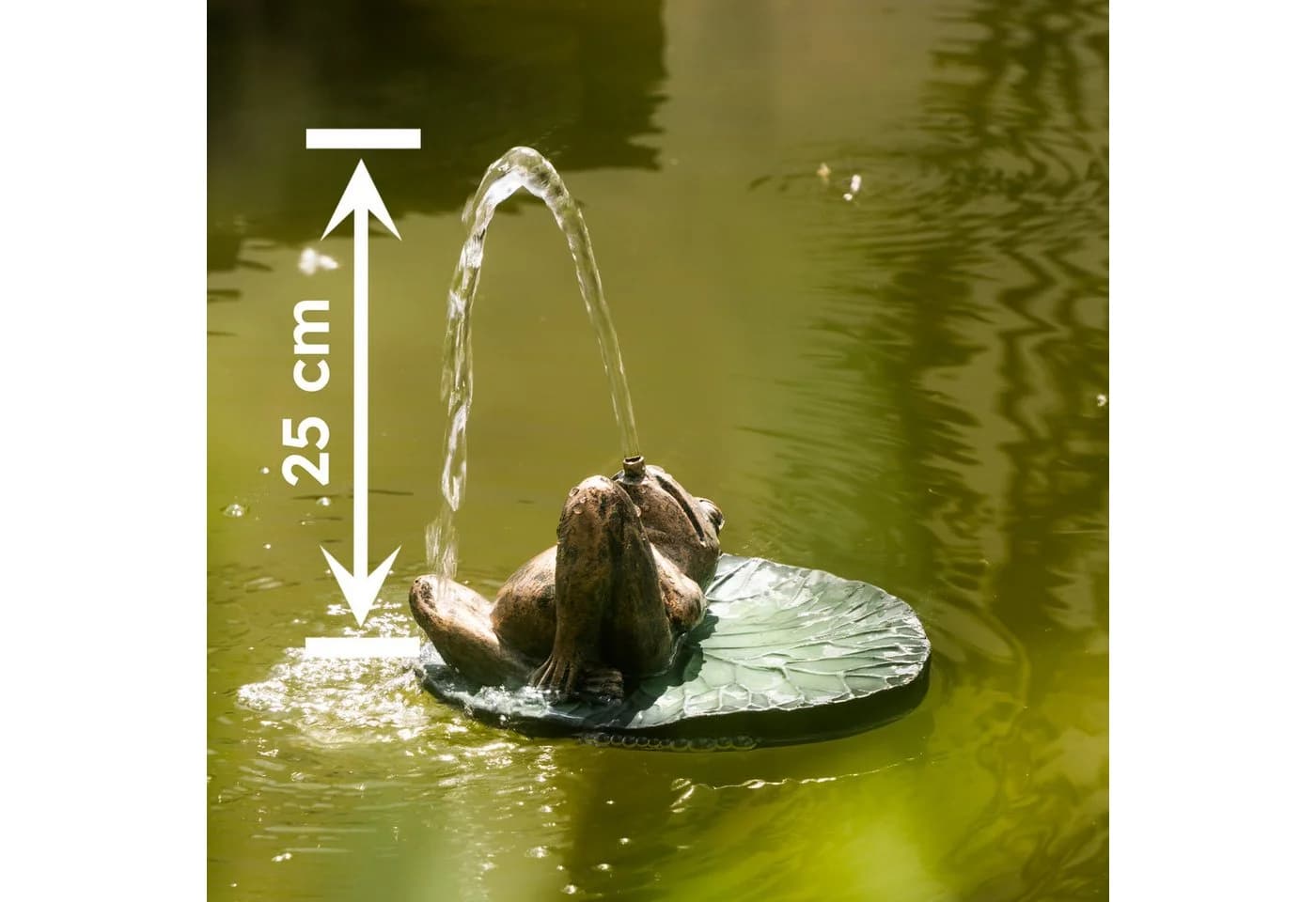 esotec Solar Wasserspeier Treibender Frosch mit Pumpe - Bild 3