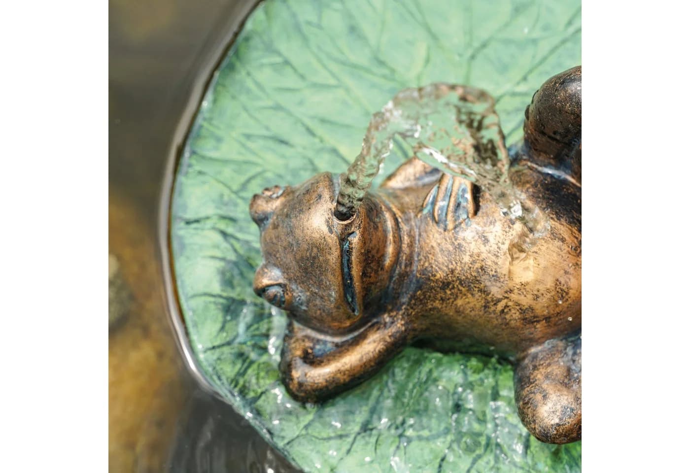 esotec Solar Wasserspeier Treibender Frosch mit Pumpe - Bild 5