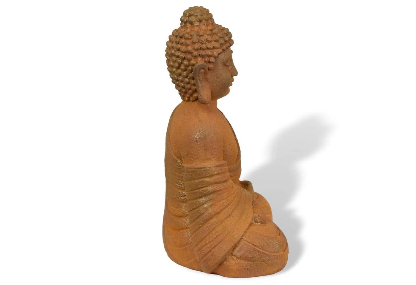 Aubaho Buddha Figur aus Eisen Garten Deko Antik-Rost