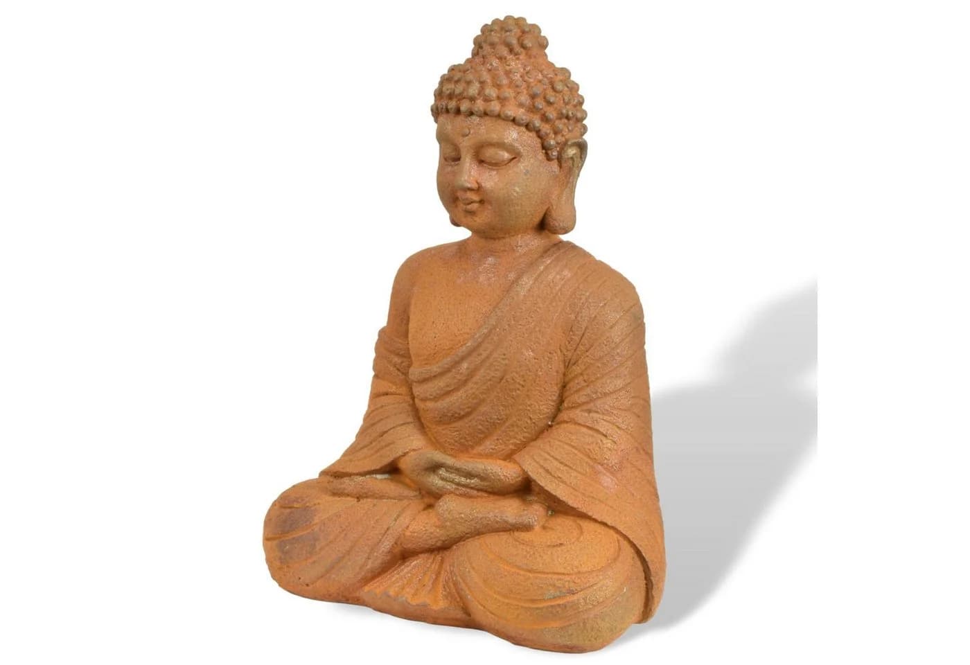 Aubaho Buddha Figur aus Eisen Garten Deko Antik-Rost - Bild 2