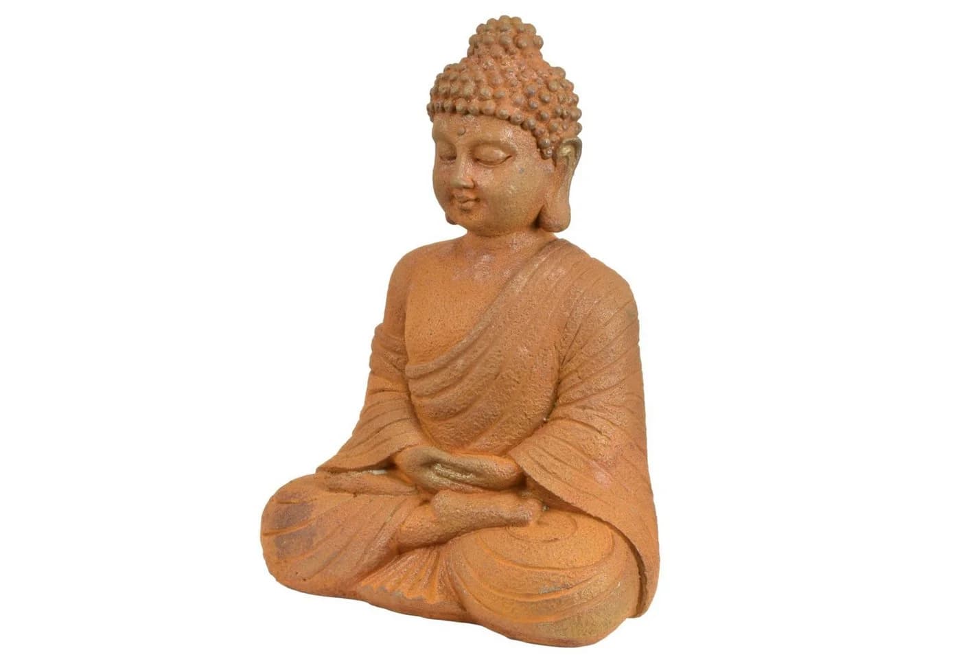 Aubaho Buddha Figur aus Eisen Garten Deko Antik-Rost - Bild 5