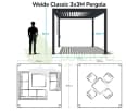 Weide Pergola Classic Pavillon Anthrazit Aluminium mit Lamellen Bild 5