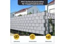 Sekey PVC Sichtschutzstreifen Grau blickdicht für Zaun Bild 1