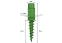 Sekey Sonnenschirmhalter Bodendübel mit Haken, für Stöcke bis Ø 32 mm, Grün/Weiß Bild 3