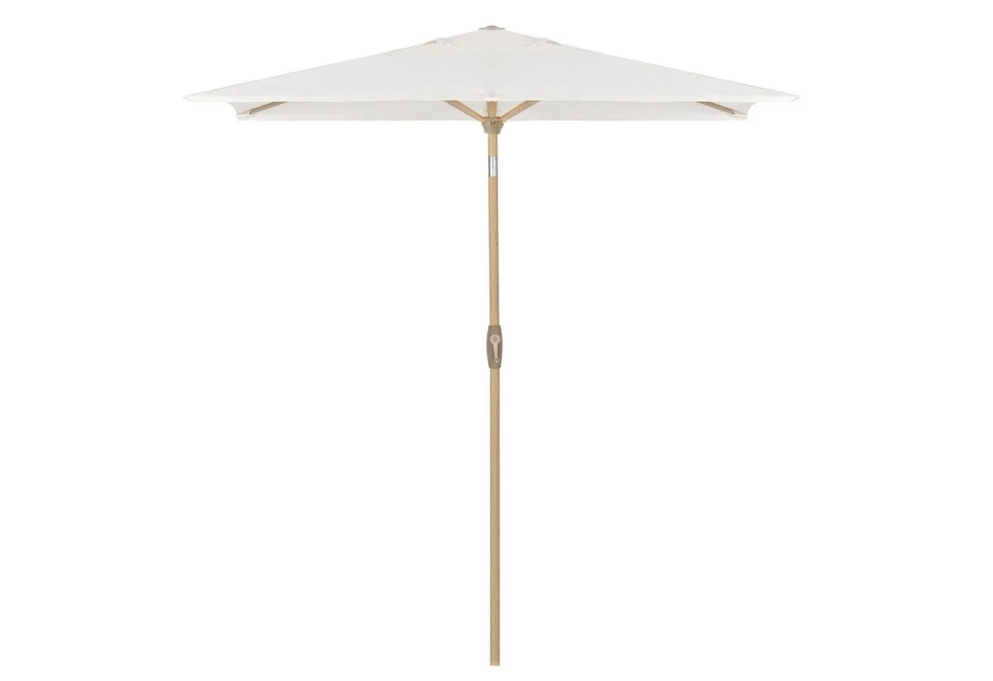 Sekey Sonnenschirm 210x140cm Aluminium Holzoptik mit Kurbel UV50+ - Bild 3