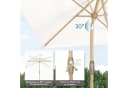 Sekey Sonnenschirm 210x140cm Aluminium Holzoptik mit Kurbel UV50+ Bild 5