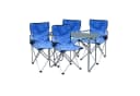 Mojawo Camping-Essgruppe 5-tlg. Blau mit 4 Klappstühlen & Tragebeutel Bild 2
