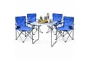 Mojawo Campingmöbel Set 5-tlg. Blau inkl. Tisch & 4 Stühle Bild 2
