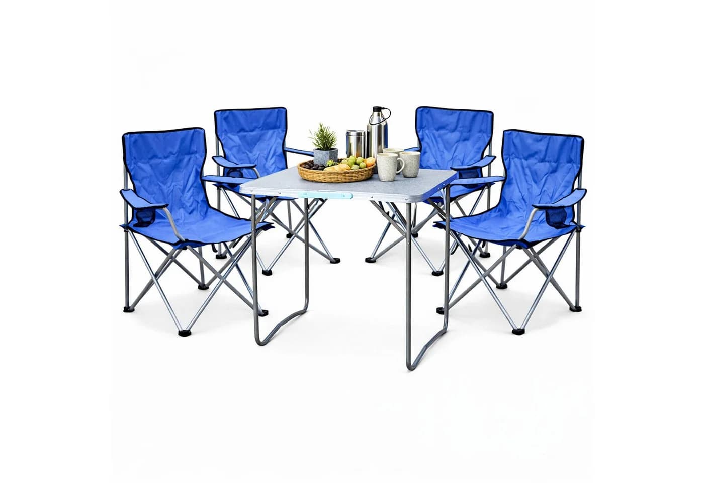 Mojawo Campingmöbel Set 5-tlg. Blau inkl. Tisch & 4 Stühle - Bild 2