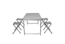 Mojawo Campingmöbel Set 5-tlg. Aluminium Klapptisch + 4 Klapphocker Grau Bild 4