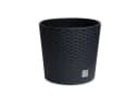 astor24 Blumentopf Rattan-Optik Anthrazit mit Wasserüberlauf Bild 2