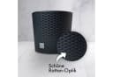 astor24 Blumentopf Rattan-Optik Anthrazit mit Wasserüberlauf Bild 3