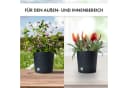 astor24 Blumentopf Rattan-Optik Anthrazit mit Wasserüberlauf Bild 4