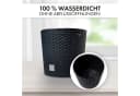 astor24 Blumentopf Rattan-Optik Anthrazit mit Wasserüberlauf Bild 5